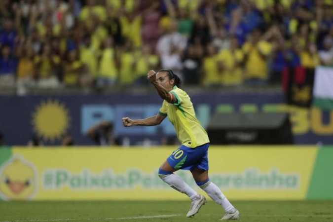 Marta atinge marca de 116 gols pela Seleção Brasileira. -  (crédito: Livia Villas Boas / CBF)