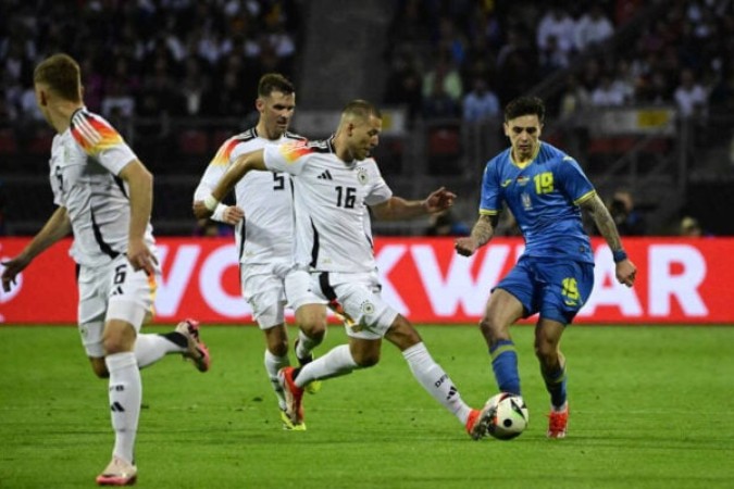 Alemanha e Ucrânia empatam sem gols -  (crédito: Foto: Tobias Schwarz/AFP via Getty Images)