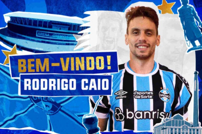 Rodrigo Caio é o novo reforço do Grêmio para a sequência da temporada 2024 -  (crédito: Foto: Divulgação/Grêmio)