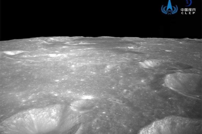 A China é o único país a conseguir um pouso suave no lado mais distante da Lua -  (crédito: Divulgação/Administração Espacial Nacional da China (CNSA))