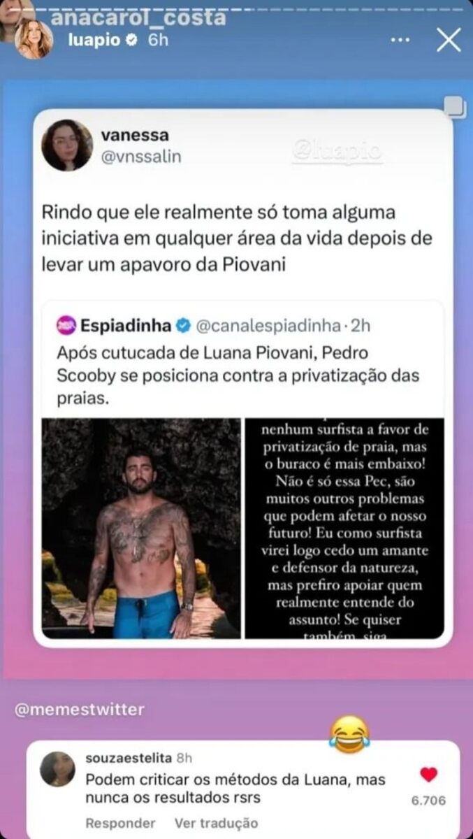 Piovani reage após Scooby se posicionar sobre PEC das Praias