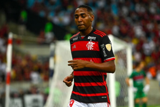Lorran em campo pelo Flamengo -  (crédito: Foto: Marcelo Cortes /CRF)