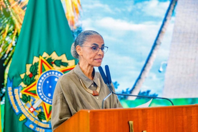 A ministra do Meio Ambiente, Marina Silva, apresentou um balanço das ações de sua pasta desde o ano passado -  (crédito: Ricardo Stuckert/PR)