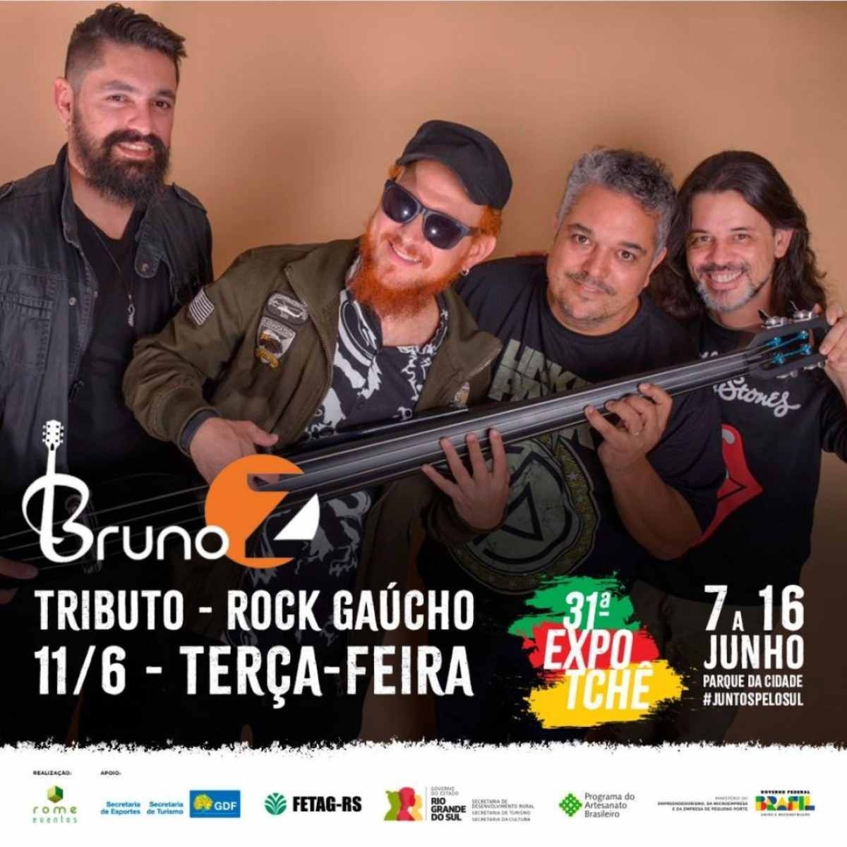 A 31ª edição da Expotchê recebe Bruno Z com Tributo ao Rock Gaúcho