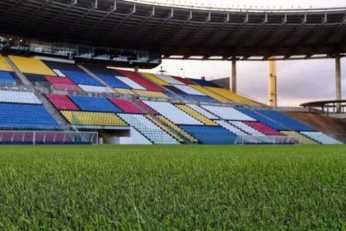 Estádio Kleber Andrade, em Cariacica (ES) deve receber Grêmio x Botafogo -  (crédito: Foto: Divulgação/Governo do Espírito Santo)