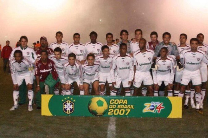 Jogadores do Fluminense celebram título da Copa do Brasil de 2007 - (crédito: Foto: Divulgação / Fluminense) Jogadores do Fluminense celebram título da Copa do Brasil de 2007 - (crédito: Foto: Divulgação / Fluminense)