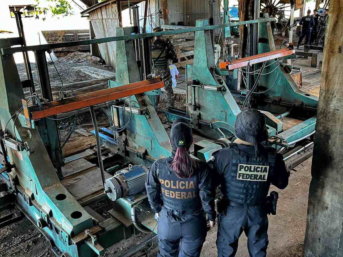 Os equipamentos são avaliados em cerca de R$ 2 milhões. Também foram apreendidos cerca de 140 metros cúbicos de madeira, avaliados em R$ 70 mil