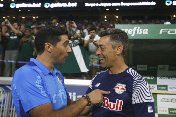 Abel Ferreira (Palmeiras) e Pedro Caixinha (Red Bull Bragantino): dois dos seis técnicos portugueses  -  (crédito: Ari Ferreira/Red Bull Bragantino)