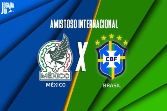 México e Brasil duelam em amistoso de preparação para a Copa América -  (crédito: Foto: Arte/Jogada10)