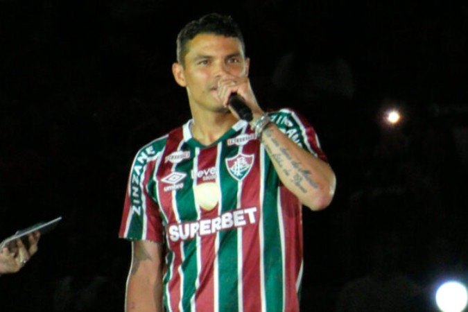 Thiago Silva apresentado pelo Fluminense -  (crédito: Foto: Lucas Bayer / Jogada 10)