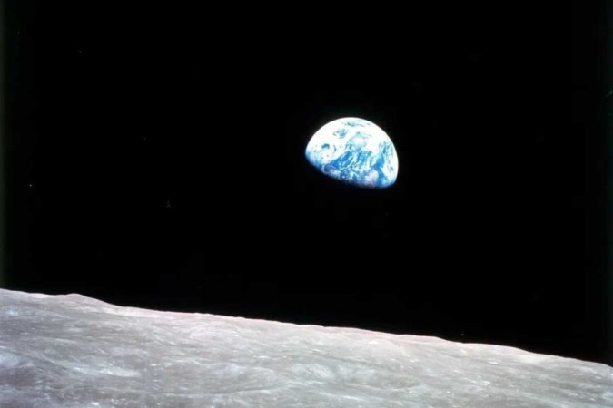 Imagem da Terra fotografada na missão Apollo 8
 -  (crédito:  William A. Anders/NASA)