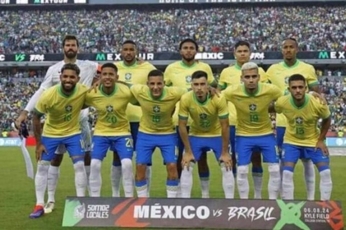 Brasil entra com time reserva conta o México: Dorival queria analisar jogadores menos utilizados  -  (crédito: Foto: Rafael Ribeiro/CBF)