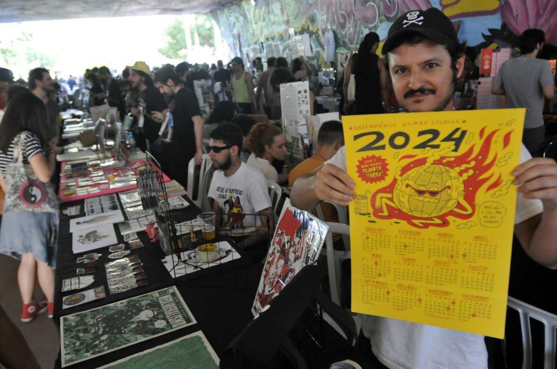 Caio Gomez, ilustrador e quadrinista no Correio Braziliense, foi um dos idealizadores da feira, que começou como um coletivo em 2014