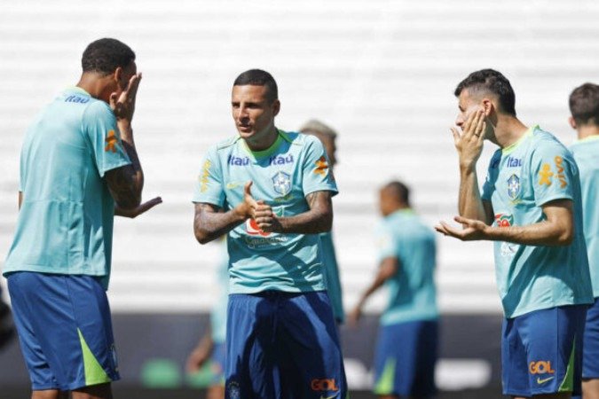 Arana durante treino da Seleção -  (crédito: Foto: Rafael Ribeiro/CBF)