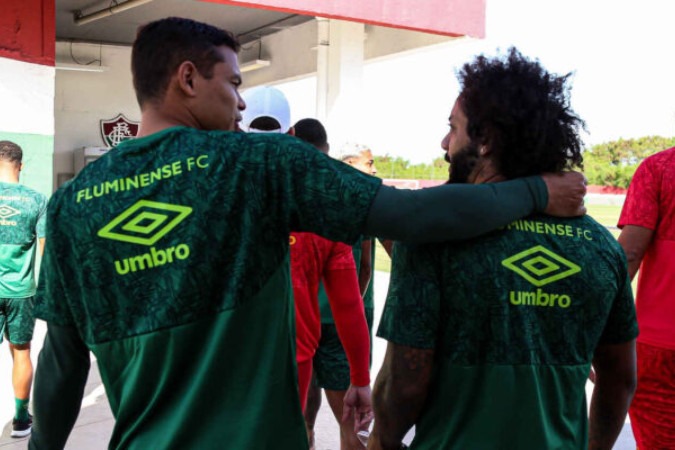 O Monstro Thiago Silva de volta às atividades no Fluminense -  (crédito: Foto: Marcelo Gonçalves/FFC)