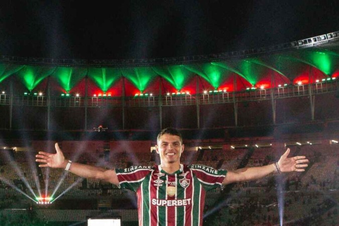 Reforço do Flu, zagueiro Thiago Silva foi o último a voltar para casa -  (crédito: Lucas Merçon/Fluminense)