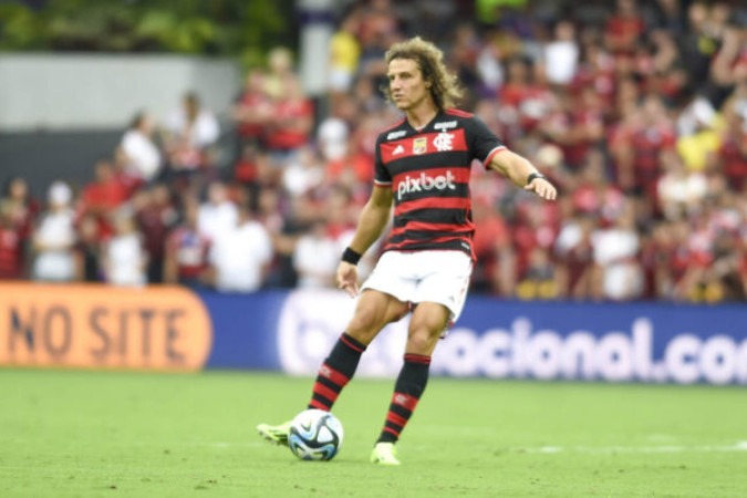 David Luiz em campo pelo Flamengo -  (crédito: Foto: Marcelo Cortes/CRF)