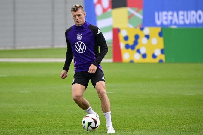 Peça fundamental do meio-campo alemão, Toni Kroos se despedirá do futebol após o torneio entre seleções
 -  (crédito:  AFP)