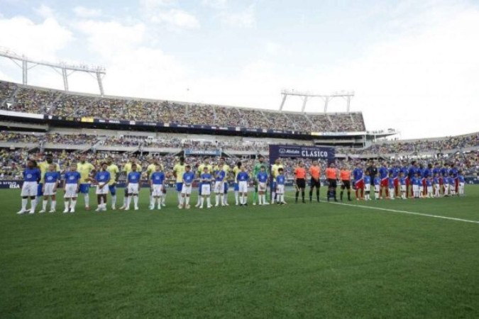 Seleção Brasileira lota estádio em amistoso contra os donos da casa, os Estados Unidos, na última quarta-feira (12) -  (crédito: Foto: Rafael Ribeiro/CBF)