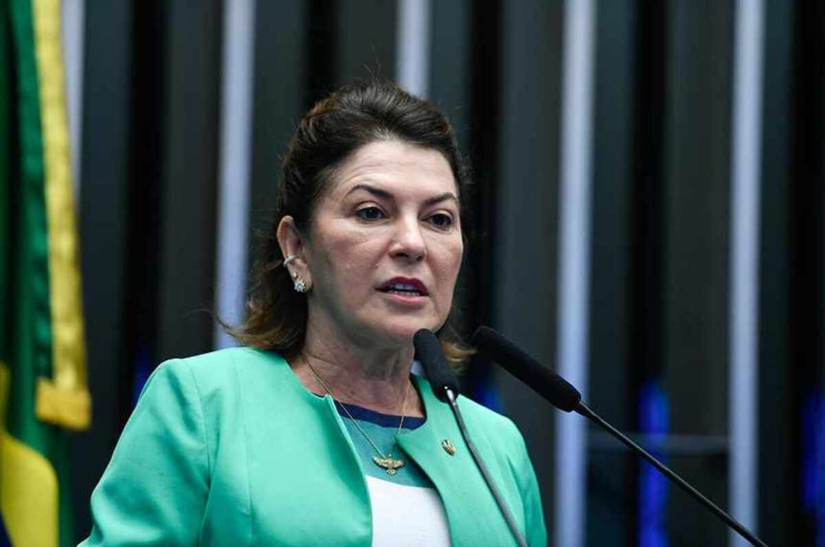 senadora Rosana Martinelli (PL-MT) usou a tribuna do senado federal para declarar que nÃ£o estava em BrasÃ­lia e nÃ£o tem relaÃ§Ã£o com os atos de oito de janeiro de 2023

 -  (crédito: Edilson Rodrigues/AgÃªncia Senado)