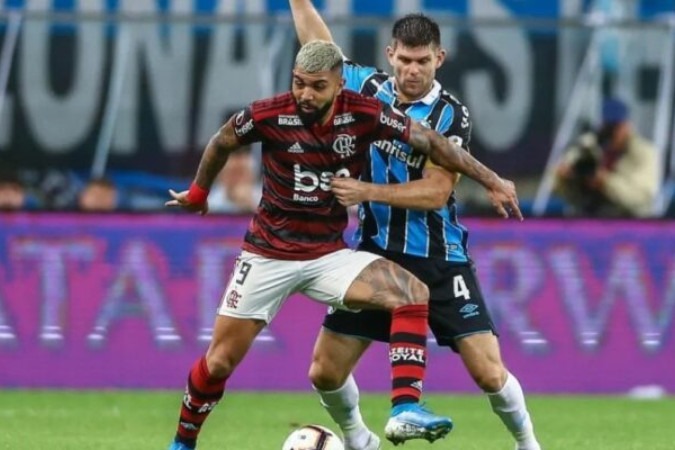 Relembre os últimos jogos entre Flamengo e Grêmio -  (crédito: Foto: Marcelo Cortes/CRF)