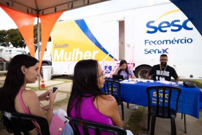 A expectativa é atender a 600 mulheres ao longo da semana, 120 por dia, em consultas com médico da família e oftalmologista, exames preventivos (citopatológico), mamografias e inserção de DIU - (crédito: Divulgação/Sesc) A expectativa é atender a 600 mulheres ao longo da semana, 120 por dia, em consultas com médico da família e oftalmologista, exames preventivos (citopatológico), mamografias e inserção de DIU - (crédito: Divulgação/Sesc)