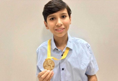 Gabriel Bastos Andrade, de 13 anos, foi destaque na nova edição da Olimpíada Internacional de Aptidão Matemática -  (crédito: Gabriel Bastos Andrade/MF Press Global)