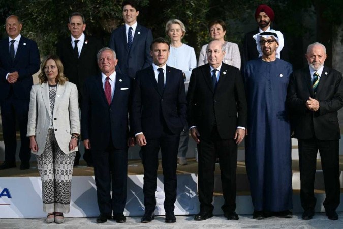 Líderes mundiais se reuniram na Itália para cúpula do G7       -  (crédito:  AFP)