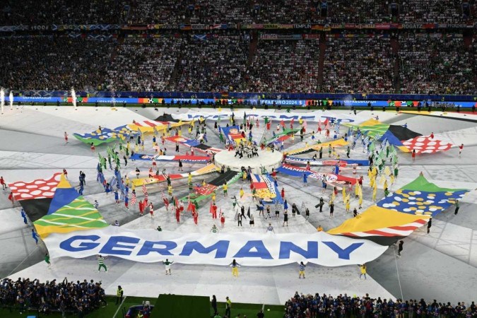 A cerimônia de abertura da Euro 2024 aconteceu na Munique Arena, casa do Bayern 
       -  (crédito:  AFP)