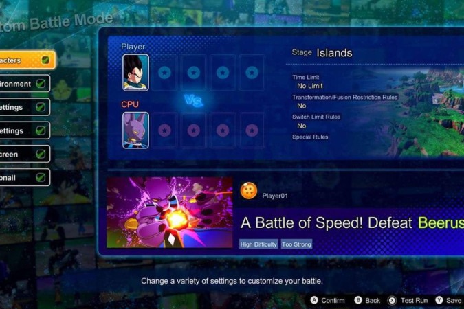 Dentro do Custom Battle, existem Bonus Battles, um modo com diversas situações de batalha originais desenvolvidas