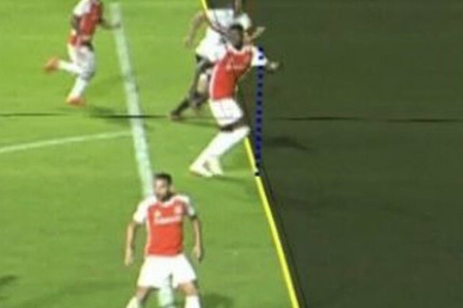 CBF divulga vídeo de análise do gol invalidado de Calleri -  (crédito: Foto: Reprodução)