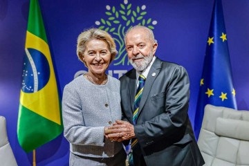 Ursula von der Leyen, presidente da Comissão Europeia, já expressou apoio ao acordo comercial com o Mercosul -  (crédito: Ricardo Stuckert/PR)