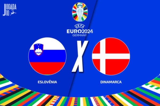 Eslovênia e Dinamarca abrem Grupo C da Eurocopa neste domingo (16) -  (crédito: Arte: Jogada10)