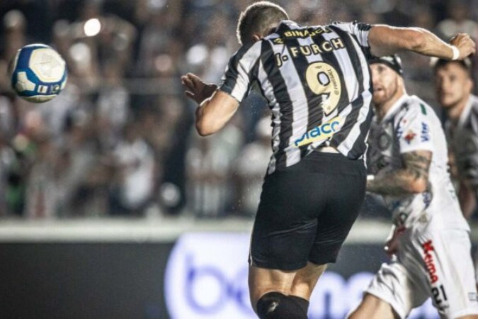 Julio Furch teve o seu gol anulado contra o Operário-PR -  (crédito: Foto: Raul Baretta/Santos FC)