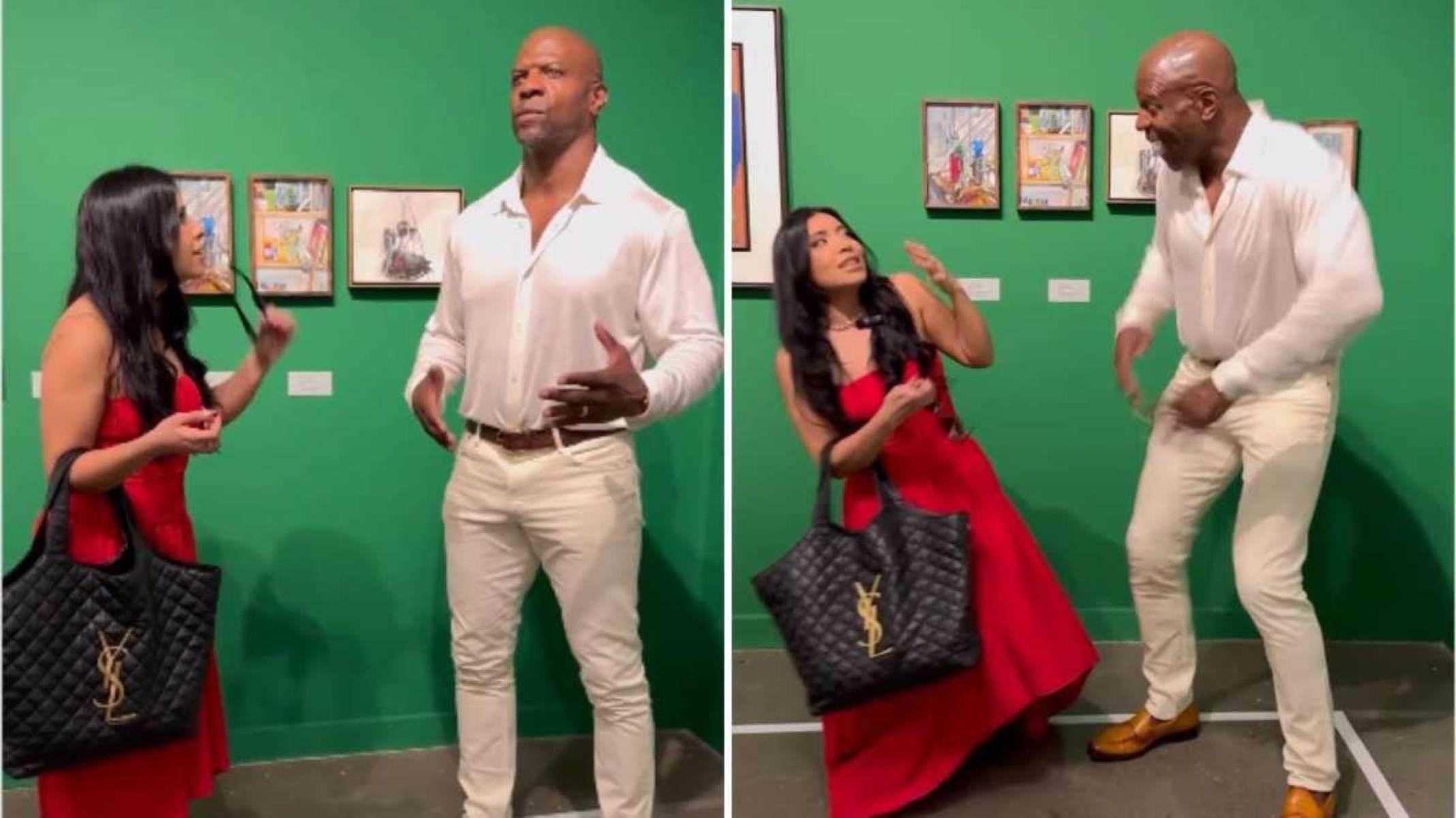 Terry Crews visita Museu Afro Brasil e come sanduíche de mortadela em SP