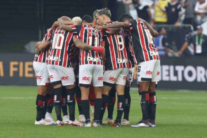 Lucas em ação pelo São Paulo -  (crédito:  RUBENS CHIRI/Perspectiva)