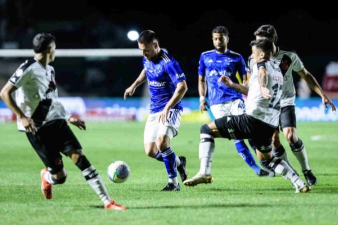 Vasco e Cruzeiro empataram sem gols, em São Januário -  (crédito: Foto: Gustavo Aleixo/Cruzeiro)