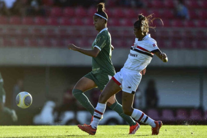  SP - 17/06/2024 - S..o Paulo x Palmeiras, pela 13.. rodada do Brasileir..o Feminino, no est..dio Marcelo Portugal Gouv..a, em Cotia (SP). Foto: Mauro Horita
     -  (crédito:  Mauro Horita)