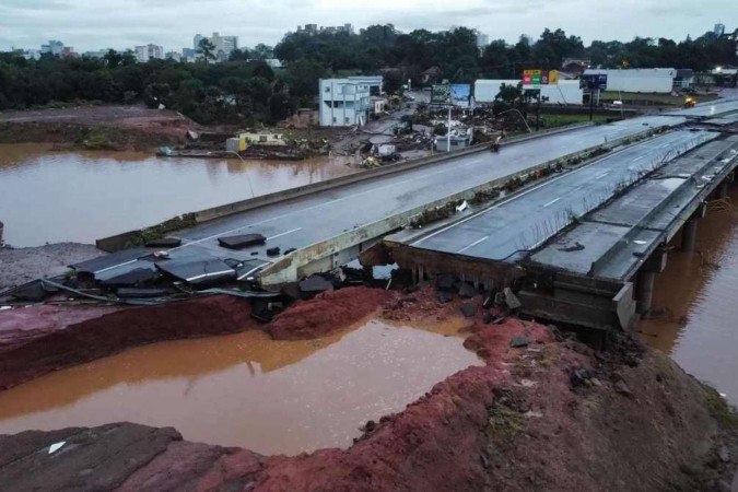  Destruição da chuva nos últimos dias no Rio Grande do Sul -  (crédito:  Reprodução/Redes Sociais)