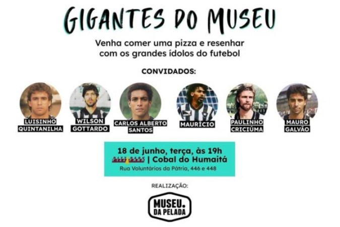 Museu da Pelada recebe ídolos do Glorioso -  (crédito: Foto: Divulgação/Museu da Pelada)