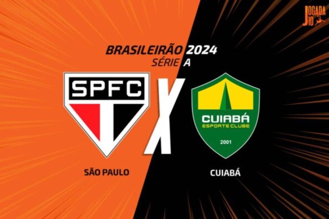 São Paulo e Cuiabá duelam no MorumBIS, pelo Brasileirão -  (crédito: Foto: Arte/Jogada10)