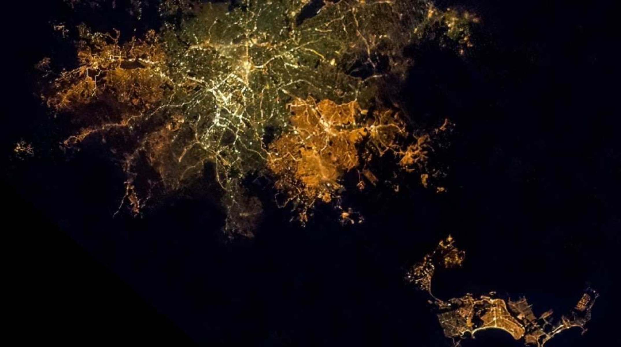 Astronauta publica foto noturna de São Paulo vista do espaço