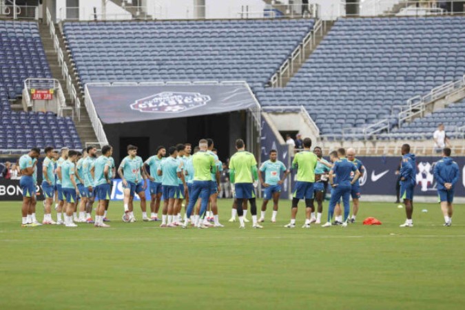 Seleção Brasileira durante treino em Orlando -  (crédito: Foto: Rafael Ribeiro / CBF)