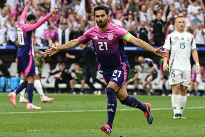 Momento do gol marcado por Jamal Musiala - Foto: Tobias Schwarz/AFP via Getty Images - (crédito: Tobias Schwarz/AFP via Getty Images) Momento do gol marcado por Jamal Musiala - Foto: Tobias Schwarz/AFP via Getty Images - (crédito: Tobias Schwarz/AFP via Getty Images)