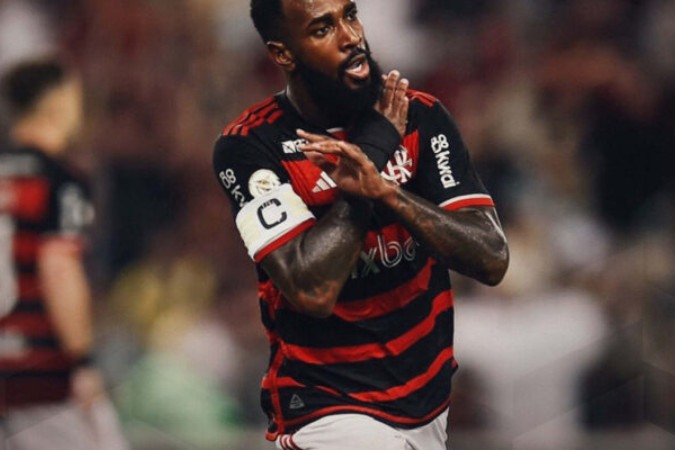 Gerson marcou o primeiro do Flamengo - Divulgação/Flamengo -  (crédito: Foto: Divulgação/Flamengo)