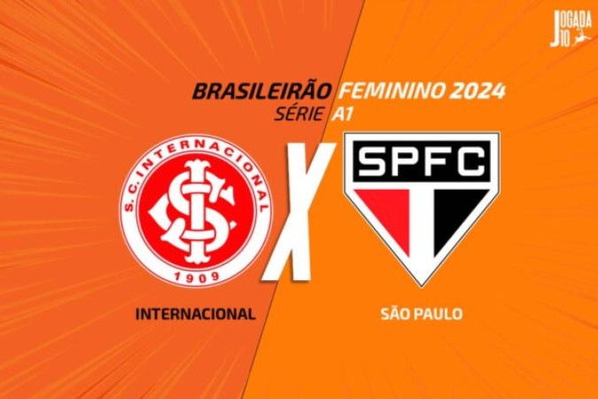 Internacional e São Paulo duelam pelo Brasileirão Feminino -  (crédito: Foto: Arte/Jogada10)