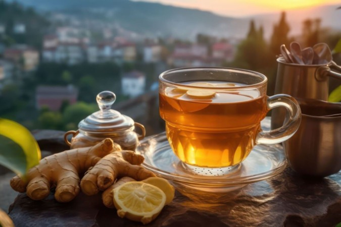 Chá verde com gengibre e limão-siciliano (Imagem: Creative World Design | Shutterstock) -  (crédito: EdiCase - Geral)