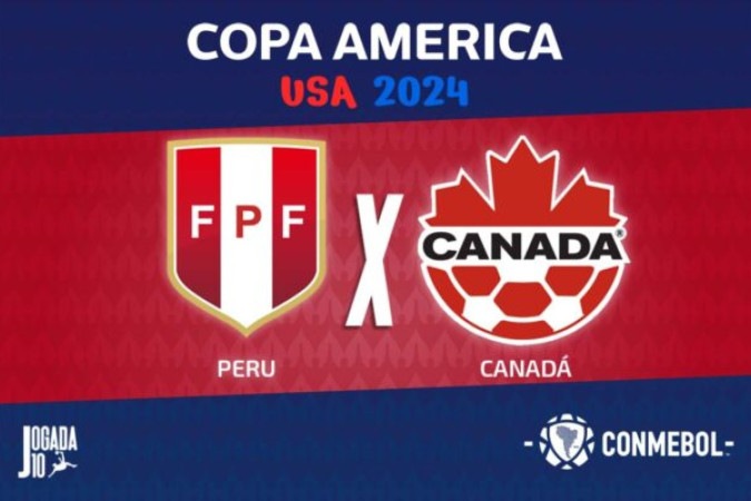 Peru e Canadá se enfrentam pela segunda rodada do Grupo A da Copa América: Foto: Arte Jogada10 -  (crédito: Foto: Arte Jogada10)