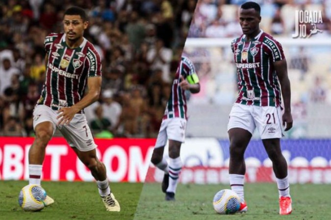 André e Arias são dois dos principais jogadores do elenco do Fluminense -  (crédito:  Marcelo Caitano)