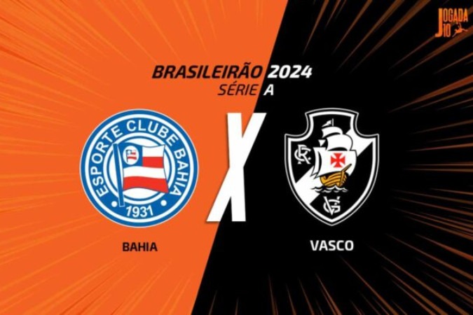 Bahia e Vasco duelam pela 12ª rodada do Brasileirão, nesta quarta (26) -  (crédito: Arte: Jogada10)